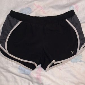 Old navy black and grey shorts with liner